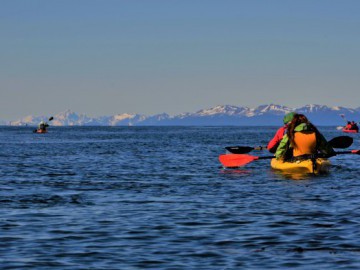 Kayak no Estreito de Magalhães