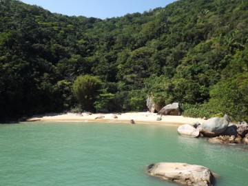 Remada em Bote Inflável para Praia do Moisés (Pata do Dragão)