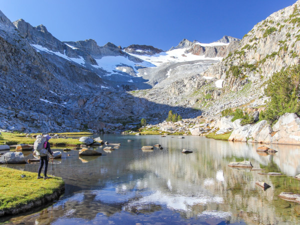 JOHN MUIR TRAIL na High Sierra Nevada, Califórnia, EUA
