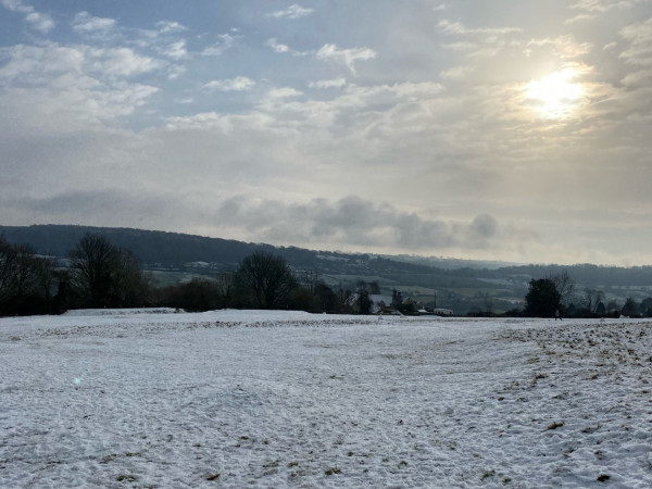Snowy Hike In The Cotswolds